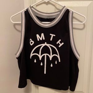 bring me the horizon jersey style crop top